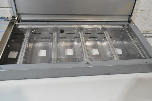 BRAND NEW SCRATCH AND DENT! 2024 Hoshizaki PR67B-D2 Stainless Steel Commercial 67" Refrigerated Pizza Prep Table with Two Drawers and One Door. 115 Volts, 1 Phase. Tested and Working! - Image 4 of 9