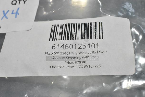 4 BRAND NEW SCRATCH AND DENT! Items Including 61460125401 Pitco 60125401 Thermostat Rx Mvolt, 6146671203 Pitco B6671203 Fltr,Strnr Cap Assembly Sos, 614B6660001C Pitco B6660001-C Female Quick Disconnect with Valve for SE, SEH, and SEM Series. 4 Times Your Bid! - Image 5 of 11