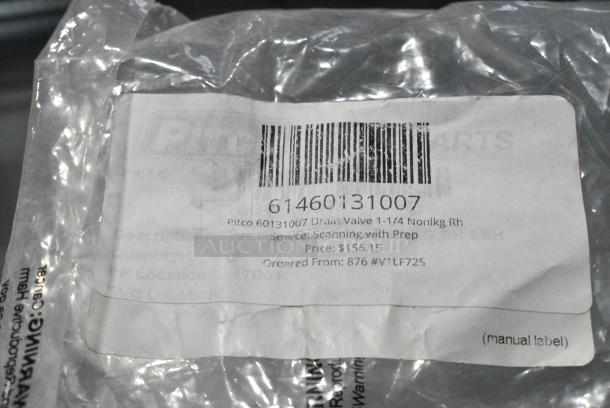 BRAND NEW SCRATCH AND DENT! 61460131007 Pitco 60131007 Drain Valve 1-1/4 Nonlkg Rh - Image 3 of 3
