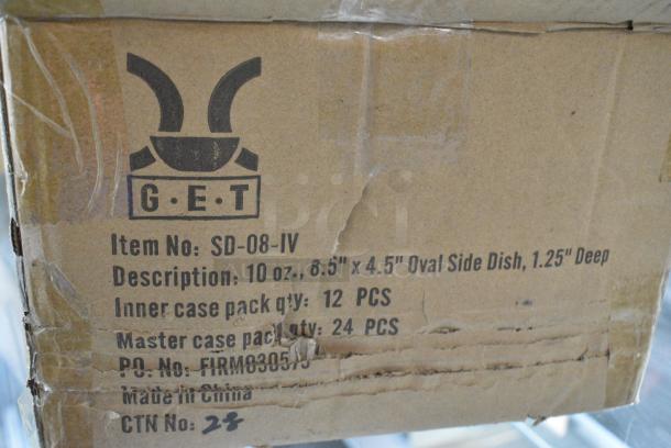 2 BRAND NEW SCRATCH AND DENT! Items Including GET SD-08-IV 8 oz. Ivory Oval Side Dish / Au Gratin - 24/Case and Box of Ceramic Pitchers. 2 Times Your Bid! - Image 7 of 7