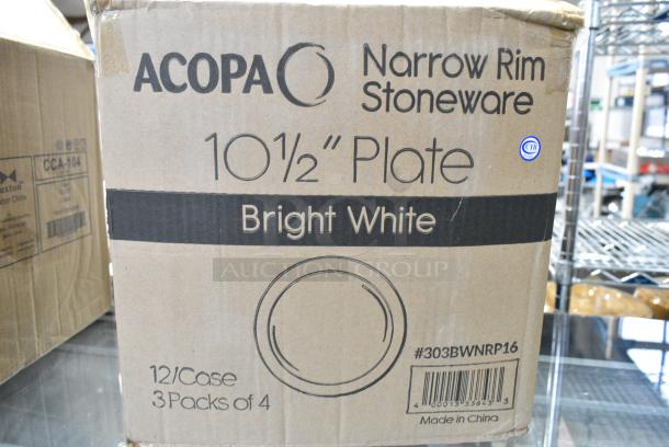 2 BRAND NEW SCRATCH AND DENT! Items Including Tuxton CCA-104 Concentrix 10 1/2" Cobalt China Plate - 12/Case, 303BWNRP16 Acopa 10 1/2" Bright White Narrow Rim Stoneware Plate - 12/Case. 2 Times Your Bid! - Image 7 of 8