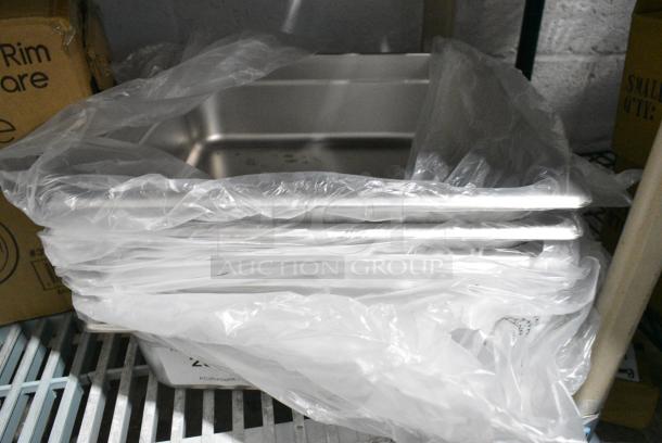 6 BRAND NEW SCRATCH AND DENT! 4070142 Choice 2/3 Size 4" Deep Anti-Jam Stainless Steel Steam Table / Hotel Pan - 24 Gauge. 6 Times Your Bid! - Image 2 of 4