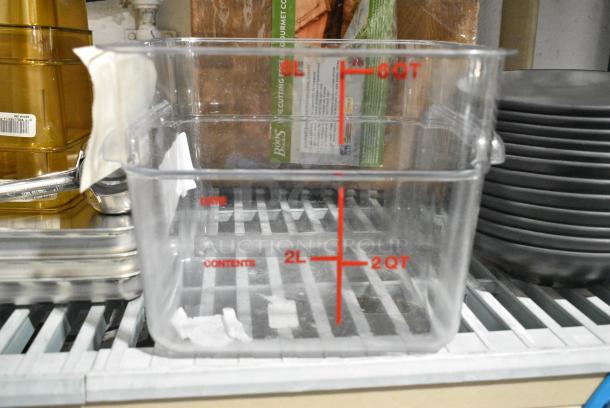 13 BRAND NEW SCRATCH AND DENT! Items Including 247S6CL Vigor 6 Qt. Allergen-Free Clear Square Polycarbonate Food Storage Container, 12 Acopa 304GRY118 Apollo 16 oz. Matte Grey and Black Melamine Bow. 13 Times Your Bid! - Image 6 of 7