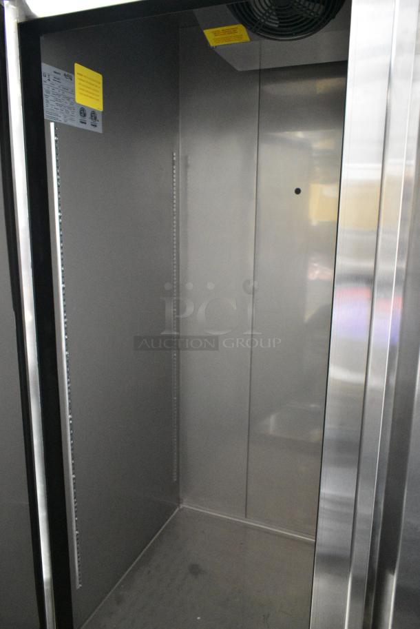BRAND NEW SCRATCH AND DENT! 2023 Avantco 447AP49F 55 3/8" Stainless Steel Solid Door Reach-In Freezer. 115 Volts, 1 Phase. Tested and Working! - Image 3 of 6