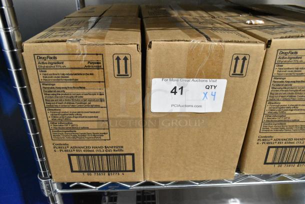 4 BRAND NEW SCRATCH AND DENT! Boxes of 6 Purell 1450-06 Advanced Hand Sanitizer Bottles. 4 Times Your Bid! - Image 1 of 2