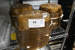 BRAND NEW SCRATCH AND DENT! Lot of 34 Amber Colored Dome Covers