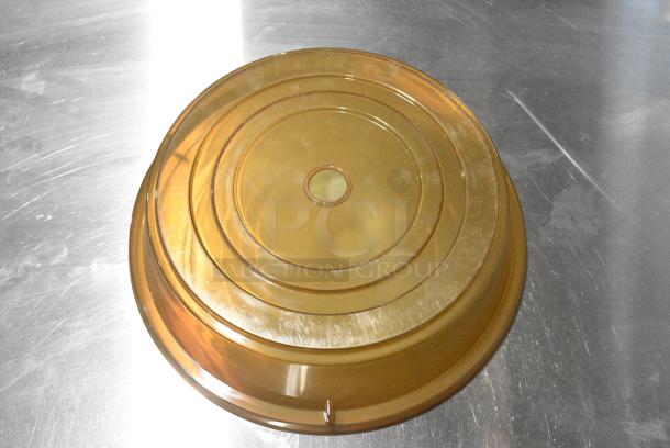 BRAND NEW SCRATCH AND DENT! Lot of 34 Amber Colored Dome Covers - Image 5 of 5