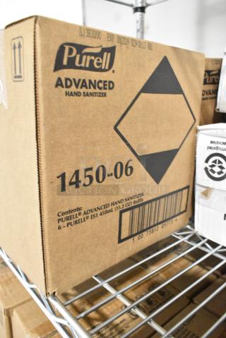 4 BRAND NEW SCRATCH AND DENT! Boxes of 6 Purell 1450-06 Advanced Hand Sanitizer Bottles. 4 Times Your Bid!