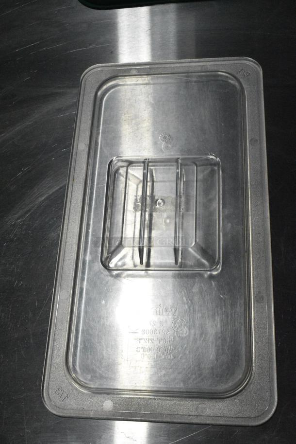 ALL ONE MONEY! Lot of Clear Poly Drop In Bin Lids, Metal Lids - Image 8 of 9