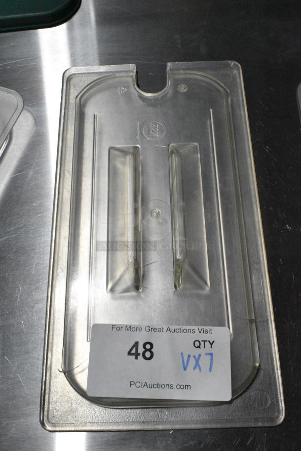 ALL ONE MONEY! Lot of Clear Poly Drop In Bin Lids, Metal Lids - Image 9 of 9