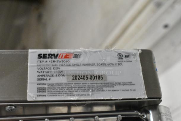BRAND NEW SCRATCH AND DENT! 2024 ServIt 423HSW2060 60" Stainless Steel Heated Shelf Warmer. 120 Volts, 1 Phase. - Image 5 of 5