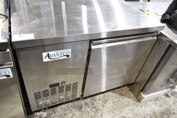 BRAND NEW SCRATCH AND DENT! 2024 Avantco 178SSUD1R 44" Stainless Steel Extra Deep Undercounter Refrigerator on Commercial Casters. 115 Volts, 1 Phase. Tested and Working! - Image 1 of 5