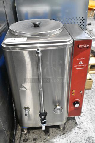 BRAND NEW SCRATCH AND DENT! 2024 Avantco 177HWD15D 15 Gallon Bulk Hot Water Dispenser. 208-240 Volts, 1 Phase.
