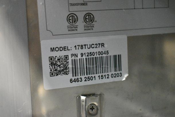BRAND NEW SCRATCH AND DENT! 2024 Avantco 178TUC27R Stainless Steel 27" Undercounter Refrigerator on Commercial Casters. 115 Volts, 1 Phase. Tested and Powers On But Does Not Get Cold - Image 5 of 6