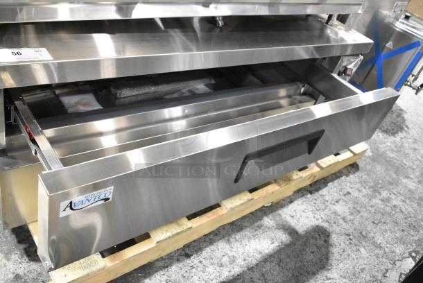 BRAND NEW SCRATCH AND DENT! 2024 Avantco 178CBE60HC Stainless Steel 2 Drawer Chef Base. 115 Volts, 1 Phase. Tested and Working! - Image 3 of 5