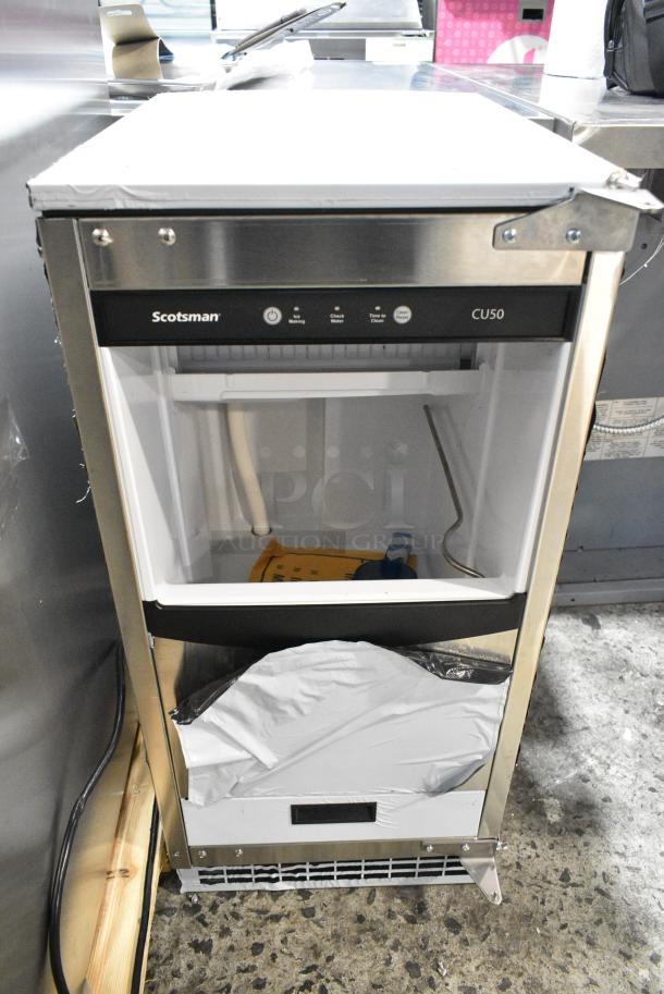 BRAND NEW SCRATCH AND DENT! 2024 Scotsman CU50GA-1C Undercounter Gourmet Cube Ice Machine - 65 lb. 115 Volts, 1 Phase. - Image 2 of 12