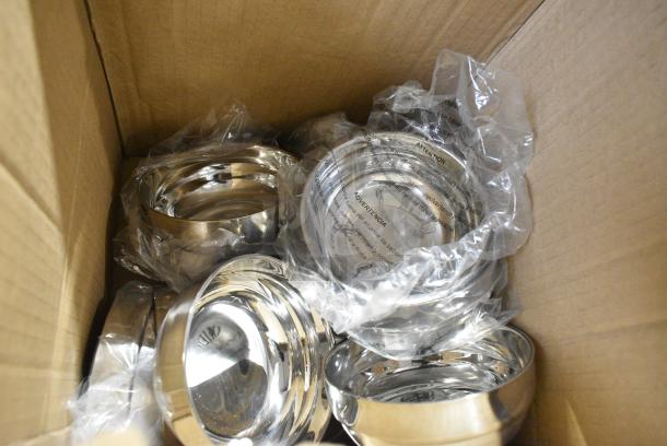 BRAND NEW SCRATCH AND DENT! Box of 13 SDWB45 American Metalcraft SDWB45 10 oz. Round Double Wall Stainless Steel Serving Bowl - Image 3 of 5