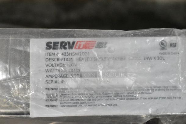 BRAND NEW SCRATCH AND DENT! 2024 ServIt 423HSW2024 24" Stainless Steel Heated Shelf Warmer. 120 Volts, 1 Phase. - Image 3 of 3