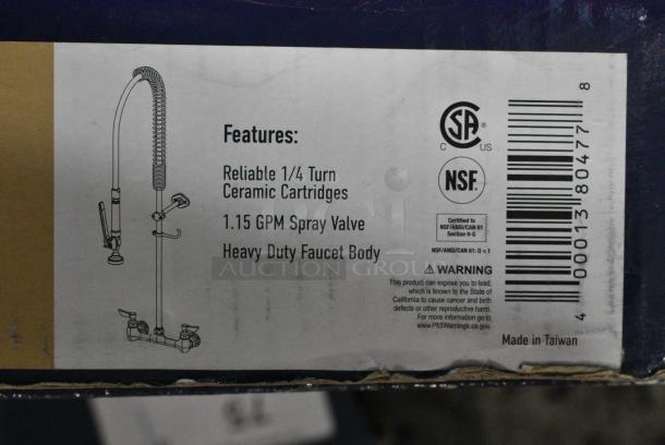 BRAND NEW SCRATCH AND DENT! Waterloo 750prw8x 1.15 GPM Wall-Mounted Pre-Rinse Faucet with 8" Centers - Image 1 of 4