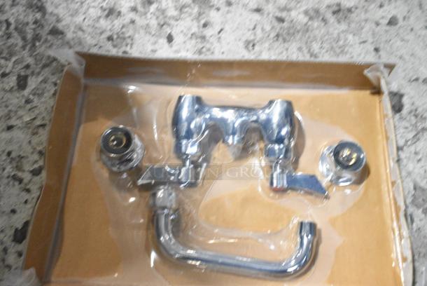 BRAND NEW SCRATCH AND DENT! 750FW46 Waterloo Wall-Mounted Faucet with 4" Centers and 6" Swing Spout - Image 1 of 3