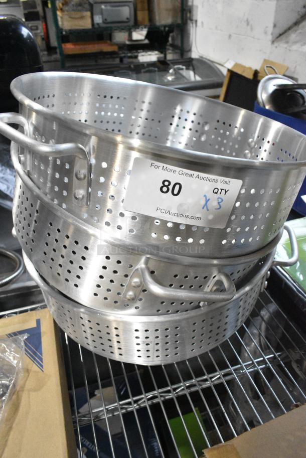 3 BRAND NEW SCRATCH AND DENT! Metal Colander. 3 Times Your Bid! - Image 1 of 3