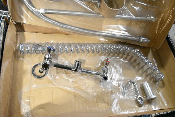 BRAND NEW SCRATCH AND DENT! 600PRW8X Regency 1.15 GPM Wall-Mounted Pre-Rinse Faucet with 8" Centers - Image 4 of 5