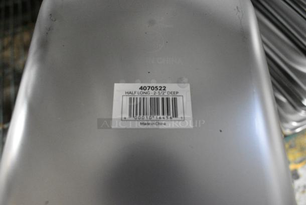 50 BRAND NEW SCRATCH AND DENT! 4070522 Choice 1/2 Size Long 2 1/2" Deep Anti-Jam Stainless Steel Steam Table / Hotel Pan - 24 Gauge. 50 Times Your Bid! - Image 3 of 3
