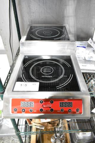 BRAND NEW SCRATCH AND DENT! Avantco 177IC35SU Stainless Steel Double Countertop Step-Up Induction Range / Cooker. 208-240 Volts, 1 Phase.