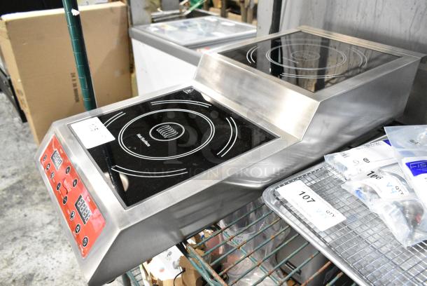 BRAND NEW SCRATCH AND DENT! Avantco 177IC35SU Stainless Steel Double Countertop Step-Up Induction Range / Cooker. 208-240 Volts, 1 Phase. - Image 3 of 5