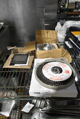 3 BRAND NEW SCRATCH AND DENT! Items Including Redco Blade, ROBOT COUPE GRILLE & DICING GRID 28167, Carnival King 382PCCMOHEAD Floss Heating Head for CCM21CT. 3 Times Your Bid!