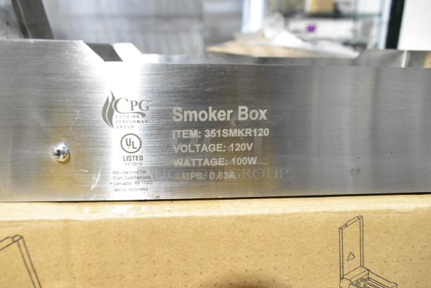 2 BRAND NEW SCRATCH AND DENT! Items Including Cooking Performance Group 351SMKR120 Portable Smoker Box - 120V and Gas Pipe Piece. 2 Times Your Bid! - Image 3 of 3