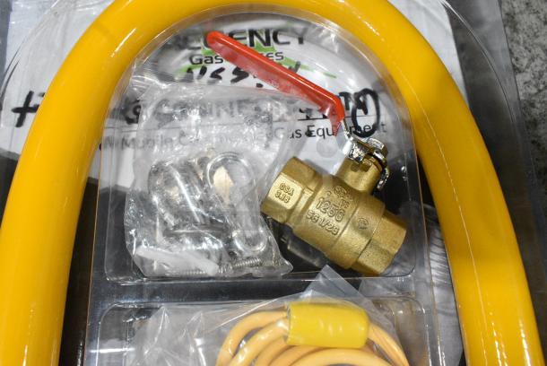 2 BRAND NEW SCRATCH AND DENT! 600GKM3448 Regency 48" Mobile Gas Connector Hose Kit with 2 Elbows, Full Port Valve, Restraining Device, and Quick Disconnect - 3/4". 2 Times Your Bid! - Image 3 of 6