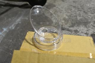 2 BRAND NEW SCRATCH AND DENT! Clear Poly Bottle Tops. 2 Times Your Bid!
