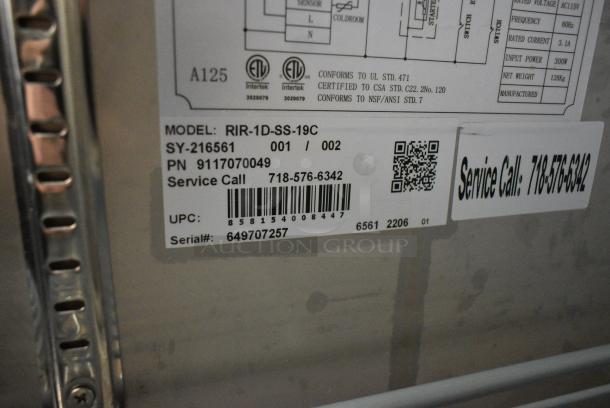 BRAND NEW SCRATCH AND DENT! 2022 KoolMore RIR-1D-SS-19C 15.5 Cu. Ft. 1 Solid Door Stainless Steel Reach In Refrigerator. 115 Volts, 1 Phase. Tested and Powers On But Does Not Get Cold - Image 5 of 6