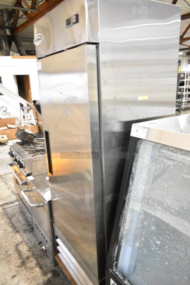 BRAND NEW SCRATCH AND DENT! 2022 KoolMore RIR-1D-SS-19C 15.5 Cu. Ft. 1 Solid Door Stainless Steel Reach In Refrigerator. 115 Volts, 1 Phase. Tested and Powers On But Does Not Get Cold - Image 6 of 6