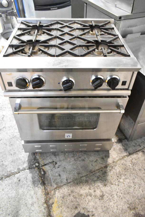 Stainless Steel Gas Powered 4 Burner Range w/ Convection Oven. - Image 1 of 5