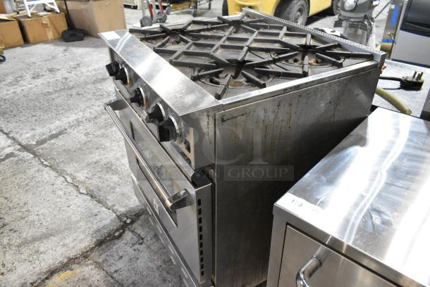 Stainless Steel Gas Powered 4 Burner Range w/ Convection Oven. - Image 3 of 5
