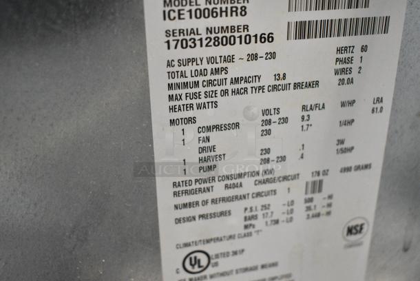 2017 Ice-O-Matic ICE1006HR8 Stainless Steel Commercial Ice Head. 208-230 Volts, 1 Phase. - Image 4 of 4