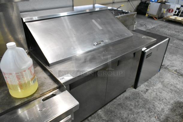True TSSU-84-18M-B Stainless Steel Commercial Sandwich Salad Prep Table Bain Marie Mega Top on Commercial Casters. 115 Volts, 1 Phase. Tested and Working! - Image 2 of 7
