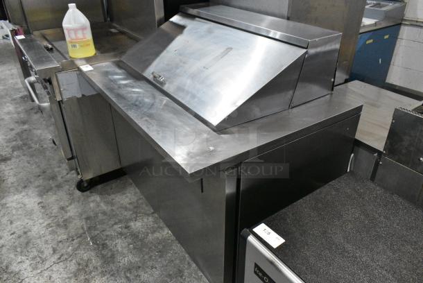 True TSSU-84-18M-B Stainless Steel Commercial Sandwich Salad Prep Table Bain Marie Mega Top on Commercial Casters. 115 Volts, 1 Phase. Tested and Working! - Image 3 of 7