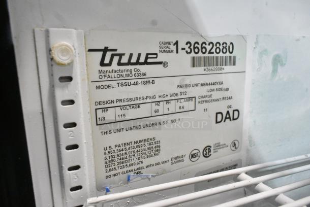 True TSSU-84-18M-B Stainless Steel Commercial Sandwich Salad Prep Table Bain Marie Mega Top on Commercial Casters. 115 Volts, 1 Phase. Tested and Working! - Image 7 of 7