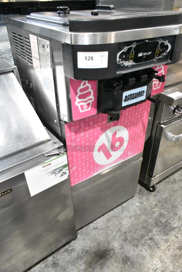 Taylor C723-33 Stainless Steel Commercial Floor Style Air Cooled 2 Flavor w/ Twist Soft Serve Ice Cream Machine. 208-230 Volts, 3 Phase. - Image 2 of 8