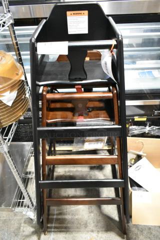 2 Wooden High Chair Including 164BWHCKDBK. 2 Times Your Bid!