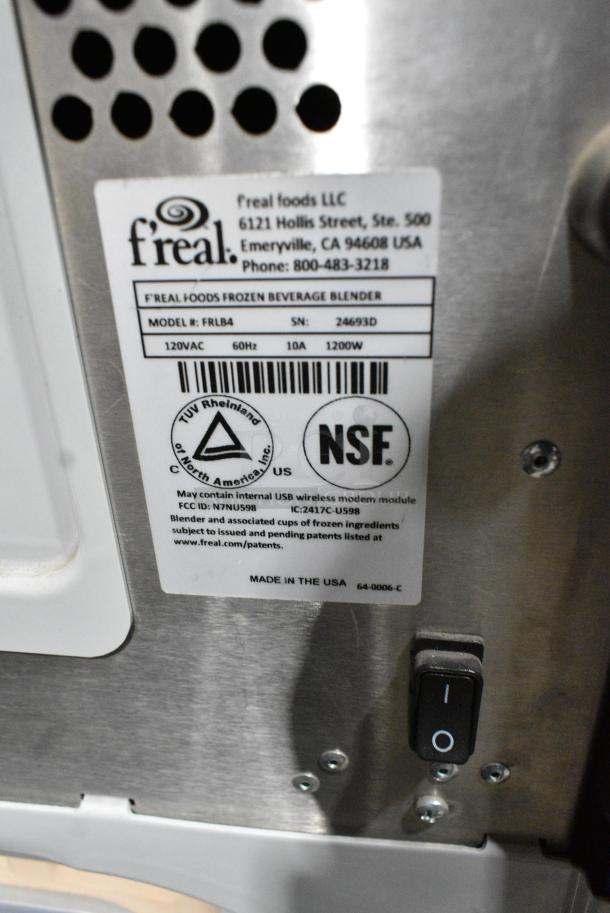 F'real FRLB4 Metal Commercial Countertop Milkshake Mixing Machine. 120 Volts, 1 Phase. Tested and Working! - Image 6 of 9