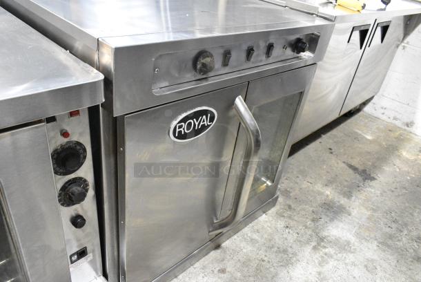 Royal Stainless Steel Commercial Electric Powered Full Size Convection Oven w/ View Through Door, Solid Door and Metal Oven Racks. 208 Volts, 1 Phase. - Image 2 of 4