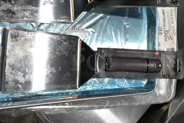 4 Various Metal Items Including Perforated Baking Pan, Baking Pan and 2 Spatulas. 4 Times Your Bid! - Image 2 of 3