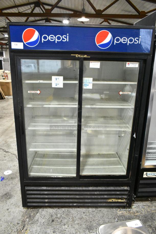 True GDM-45 Metal Commercial 2 Door Reach In Cooler Merchandiser w/ Poly Coated Racks. 115 Volts, 1 Phase. Tested and Working! - Image 1 of 6