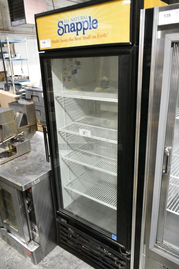 True GDM-26 Metal Commercial Single Door Reach In Cooler Merchandiser w/ Poly Coated Racks. 115 Volts, 1 Phase. Tested and Working! - Image 1 of 4