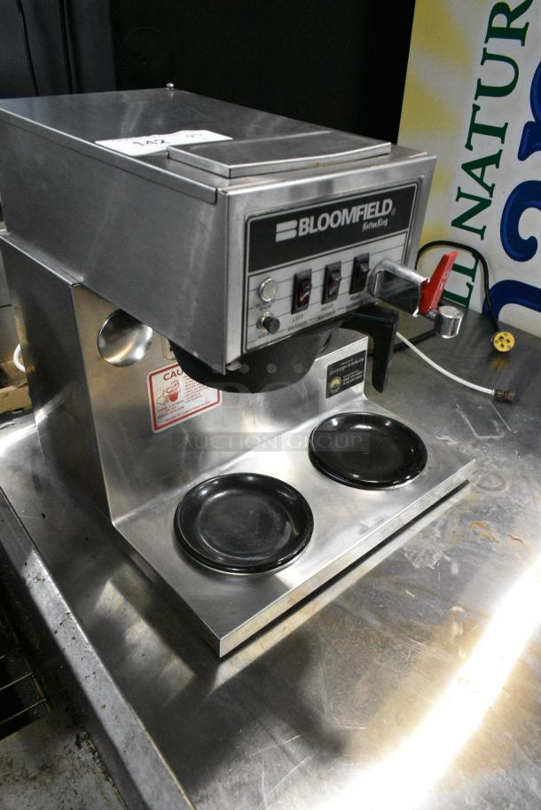 Bloomfield 8572 Stainless Steel Commercial Countertop 3 Burner Coffee Machine w/ Hot Water Dispenser. 120 Volts, 1 Phase. - Image 2 of 4