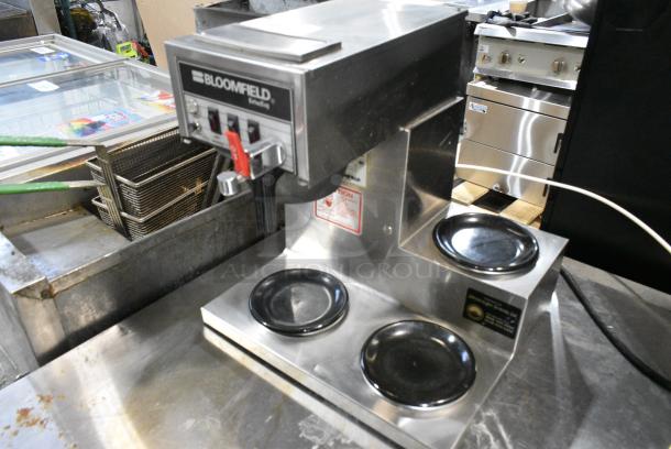 Bloomfield 8572 Stainless Steel Commercial Countertop 3 Burner Coffee Machine w/ Hot Water Dispenser. 120 Volts, 1 Phase. - Image 3 of 4